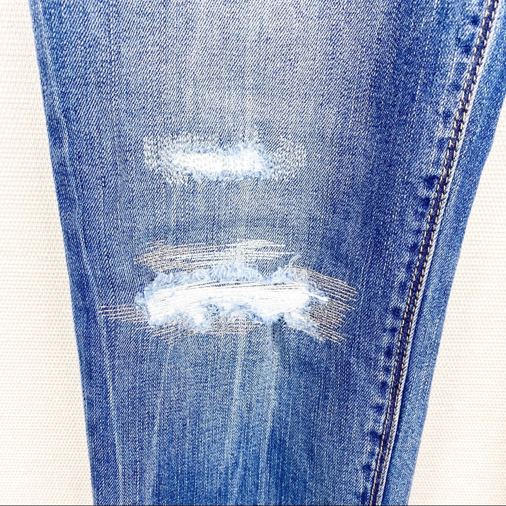 WHBM Skinny Leg Distressed Mid Rise Jeans - Picture 2 of 8